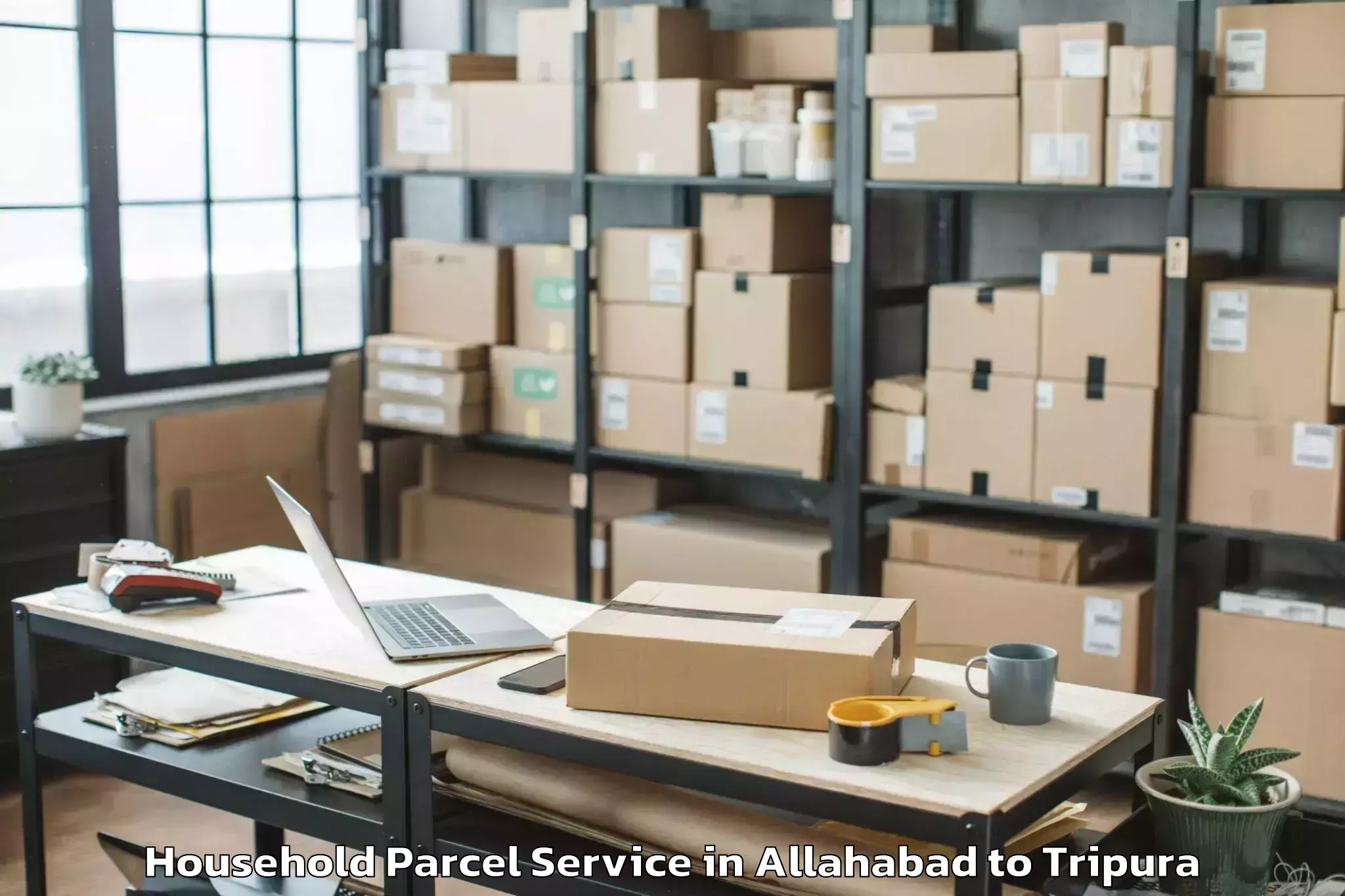 Book Allahabad to Manughat Household Parcel Online